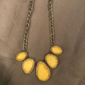 Yellow faux stone necklace